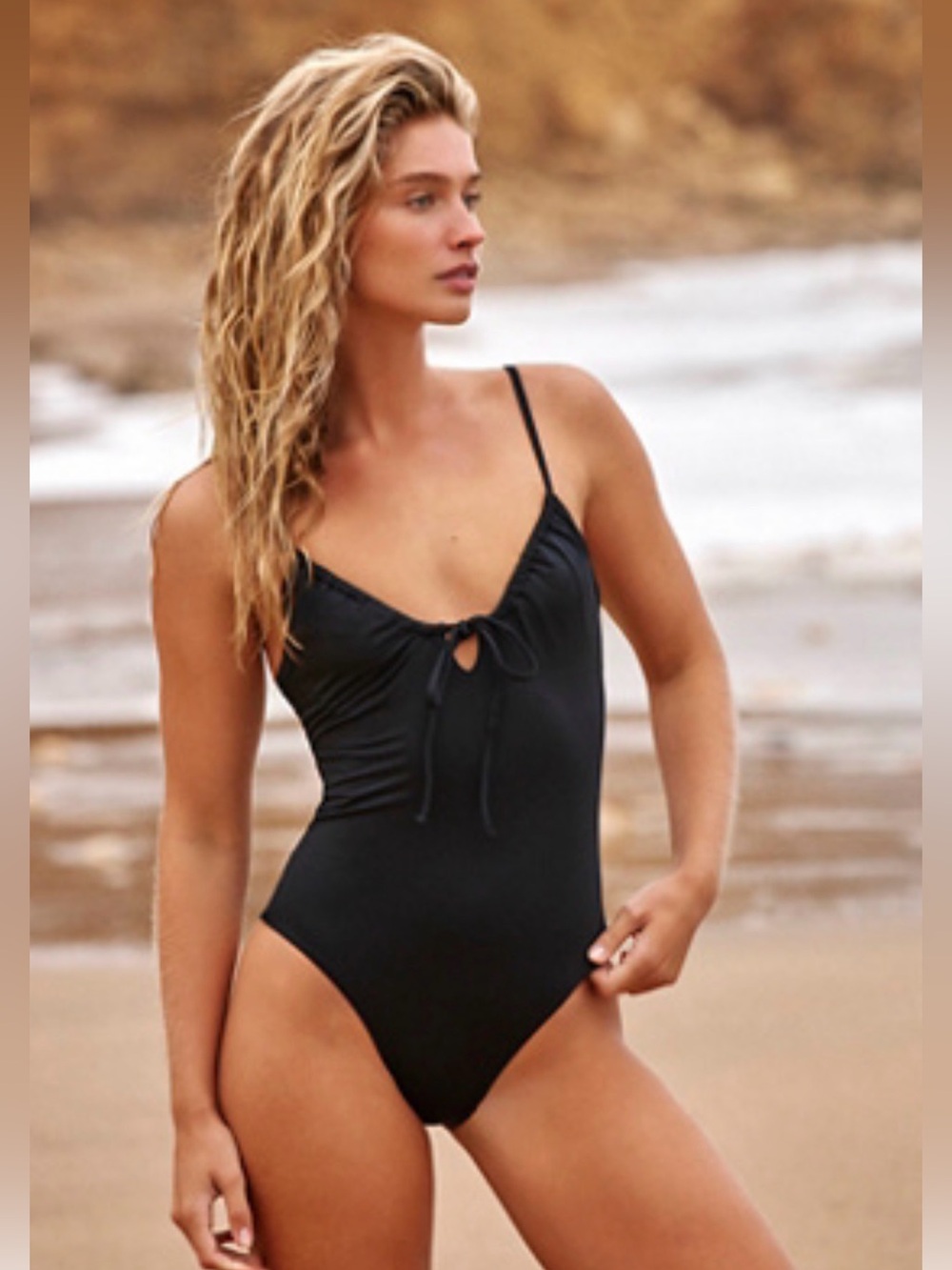 Rhythm Solid Tie Front Underwire One-Piece